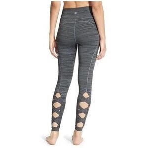 Athleta High Rise Cutout Chaturanga Athletic Leggings in Gray Space Dye